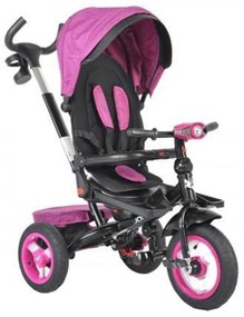 Tricicleta cu copertina detasabila NOVOKIDS™ Jockey Trike , Cu far luminos si melodii, Roti gonflabile din cauciuc, Rotire 360 grade , Cadru metalic,