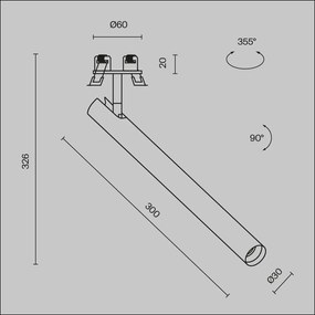 Spot LED incastrabil directionabil iluminat tehnic Focus T alama