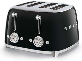 Toaster negru 50's Retro Style P4 2000W - SMEG