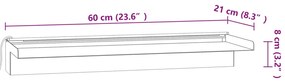 Deversor de cascada cu LED-uri RGB, 60 cm, otel inoxidabil 60 x 21 x 8 cm