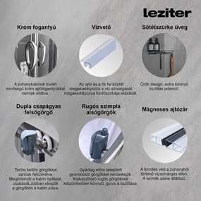 Cadă de baie cu hidromasaj Emilia 135 cu electronică, neagră