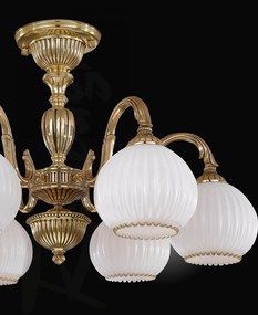 Lustra aplicata cu 6 brate din alama design italian 9300
