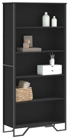 3295312 vidaXL Bibliotecă, negru, 80x31x169 cm, lemn prelucrat