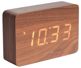 Ceas alarmă cu aspect de lemn, Karlsson Square, 15 x 10 cm