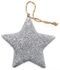 Ornament pentru bradul de Craciun stea argintie