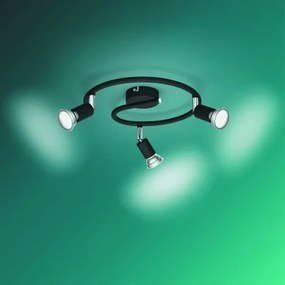 Spot LIMBALI 3xGU10/50W/230V negru Philips