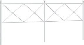 vidaXL Tăblie de pat de schimb metalică, alb, 193 cm