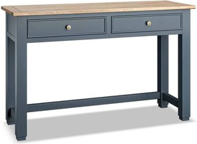 Masă lemn masiv natur de Perete Richmond Albastru/, 130 × 45 × 82 cm