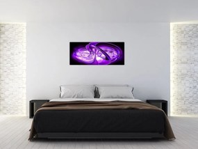Tabloul fractalilor în violet (120x50 cm)