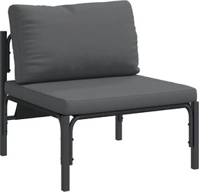vidaXL Mobilier pentru Exterior cu pernă Antracit 80 x 80 x 71 cm Oțel