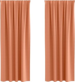 vidaXL Perdele Opaque cu Inel 2 pcs Terracota 260 x 140 cm Poliester