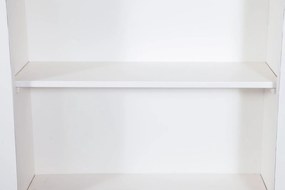 Biblioteca mica, L68 25 H130 cm, alb antic, lemn masiv