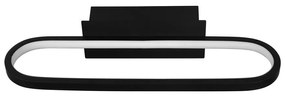Aplică de perete negru-mat LED (lungime 40 cm) Gianni – Trio