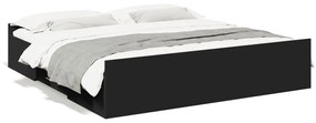 3280266 vidaXL Cadru de pat cu sertare negru 200x200 cm lemn prelucrat