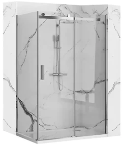 Cabina de dus dreptunghiulara cu usa glisanta Rea Nixon 90x120 crom dreapta