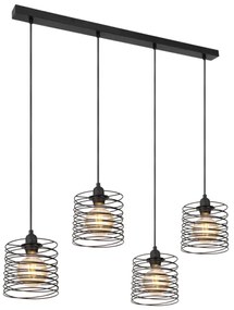 Globo 15640-4H - candelabru suspendat pe cablu TILLY 4xE27/60W/230V, negru