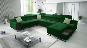 Colțar în formă de U Pesaruna VIII (Verde + verde deschis) (cu sp. depozitare) (D). 1104946
