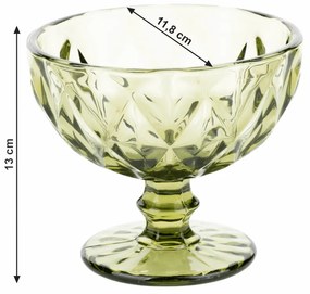 Set de cupe de îngheţată, 6buc, 300 ml, verde, BAROLO TYPE 5