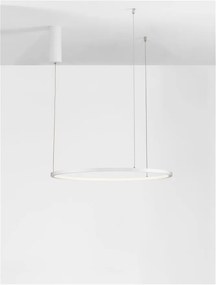 Lustra LED suspendata design modern circular TARQUIN D-60cm alba