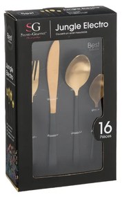 Set 16 tacamuri inox Junle Gold, 16 piese