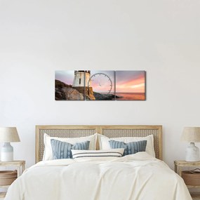 Tablou - Farul Castle Hill (cu ceas) (90x30 cm)