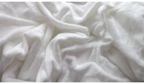 Lenjerie de pat din microplus RETRO CHRISTMAS alb + cearceaf din microplus SOFT 90x200 cm alb