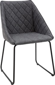 Scaun tip fotoliu Office, structura metalica, piele ecologica - MARO