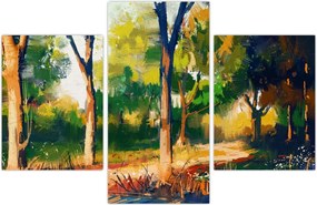 Tablou - Pădure de vară însorită, pictură (90x60 cm)