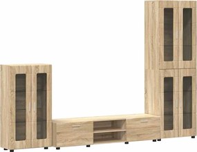 vidaXL Set comodă TV cu sertar FLORIN Stejar Sonoma Lemn compozit