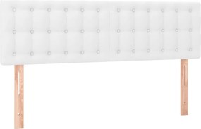 vidaXL Tăblii de pat, alb, 144x5x78/88 cm, piele ecologică