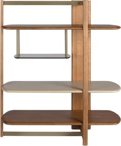 Raft dreapta modern din lemn furniruit Walnut