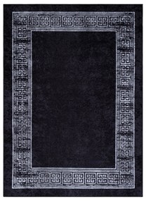 MIRO 51223.807 covor lavabil Marmură, greacă anti-alunecare - negru / alb