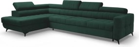 Colțar extensibil Nardo Maxi pe stânga - catifea verde Bluvel 78