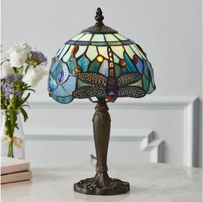 Endon 64088 - Lampă de masă Tiffany DRAGONFLY 1xE14/7W/230V Ø 20 cm
