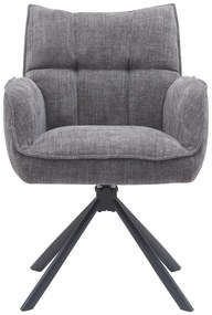 Set de scaune de sufragerie gri 2 buc. tapițat Marilla – Unique Furniture