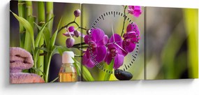 Tablou - spa and stones (cu ceas) (90x30 cm)