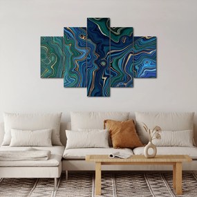 Tablou - Marmură verde- albastru (150x105 cm)
