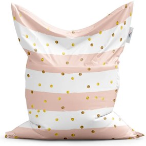 Sac de șezut Classic dungi și buline aurii, bej / alb