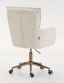 HR250CROSS Scaun Crem Boucle Bază Aurie