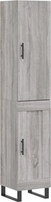 vidaXL Dulap înalt, gri sonoma, 34,5x34x180 cm, lemn prelucrat