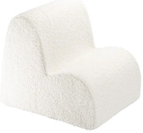 Fotoliu de copii crem cu tapițerie din țesătură bouclé Cloud – Wigiwama