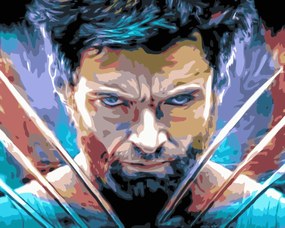 Pictura pe numere cu un cadru "Wolverine" 50x40 cm