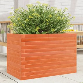 vidaXL Jardinieră grădină, maro ceruit, 70x40x46 cm, lemn masiv pin