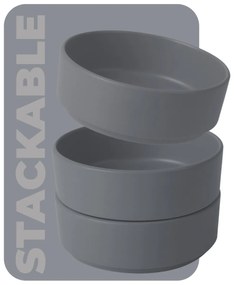 Set farfurii ceramica 18 piese Aspen Collection Berlinger Haus BH 10008, gri, design modern, rotunde