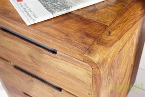 Dulap cu sertare si role, colturi rotunjite din lemn de trandafir Goa 60cm A-35896 VC