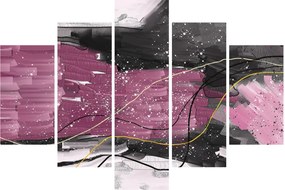 Tablou - Abstracție roz-roșu (150x105 cm)