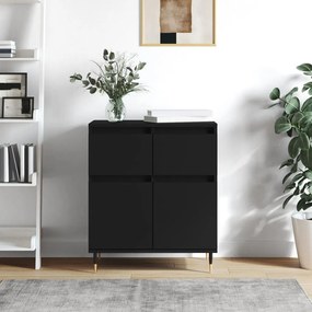 831109 vidaXL Servantă, negru, 60x35x70 cm, lemn prelucrat
