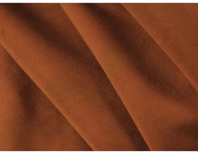 Canapea teracotă cu tapițerie din catifea 140 cm Abby – Micadoni