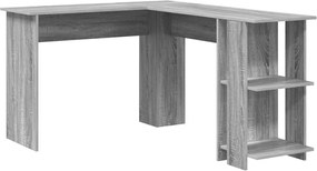 vidaXL Birou de colț Gri Sonoma 140 x 113,5 x 75 cm Lemn compozit