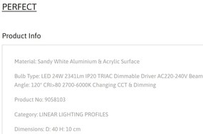 Plafoniera LED moderna design slim PERFECT 40cm alba CCT Dimmable